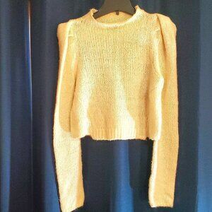 NWOT Tildon Mock Neck Sweater with Decorative Shoulders
